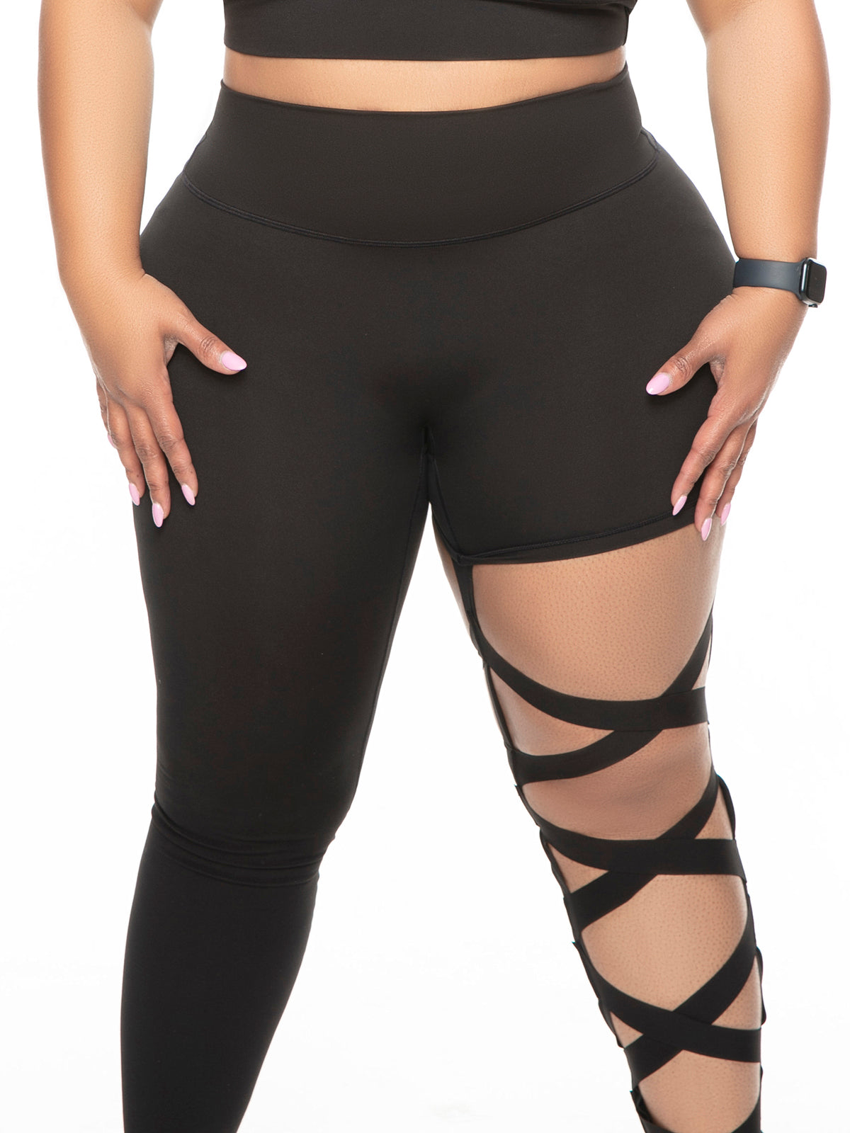 One Leg Criss Cross Leggings